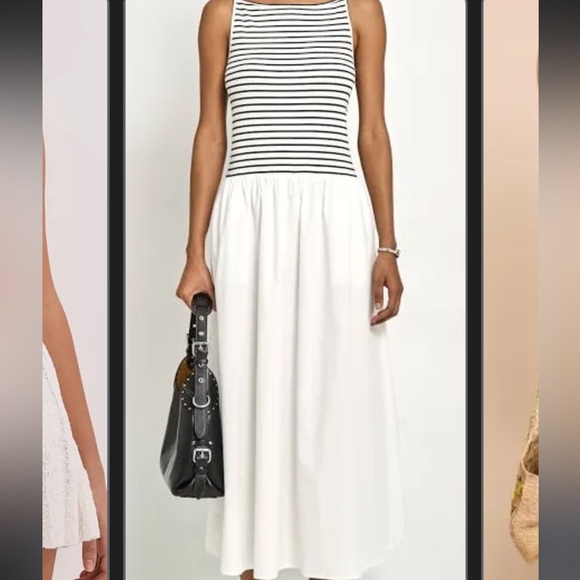 Kourt Dresses & Skirts - Striped Blue and White Dress